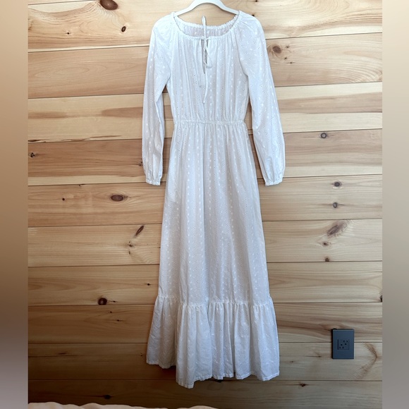 Vintage Dresses & Skirts - Vintage 70s Handmade Eyelet Maxi Dress